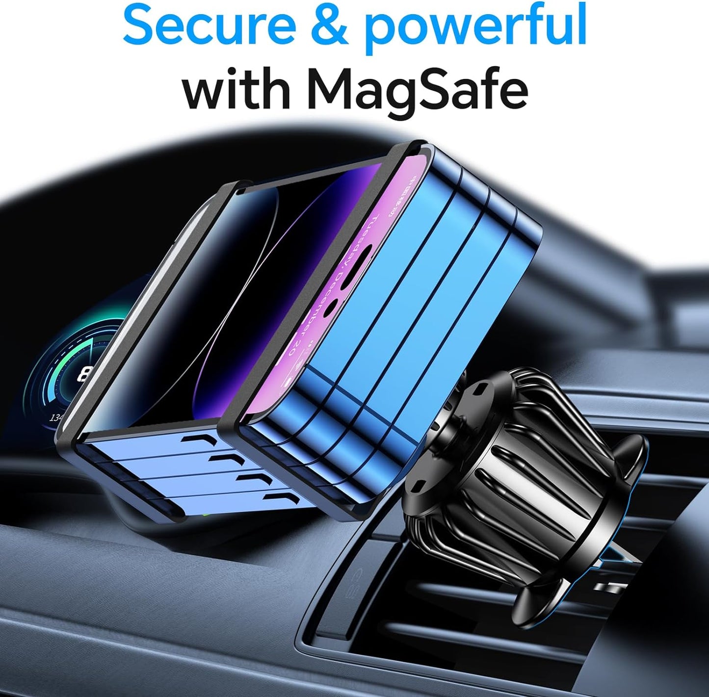 For Magsafe Car Mount【20 Strong Magnets 】Magnetic Phone Holder for Car Phone Holder Mount Dash【360°】Cell Phone Holder for Car Accessories,Car Mount for Iphone 16 Pro Max 15 14 13 12 plus Magsafe Cases