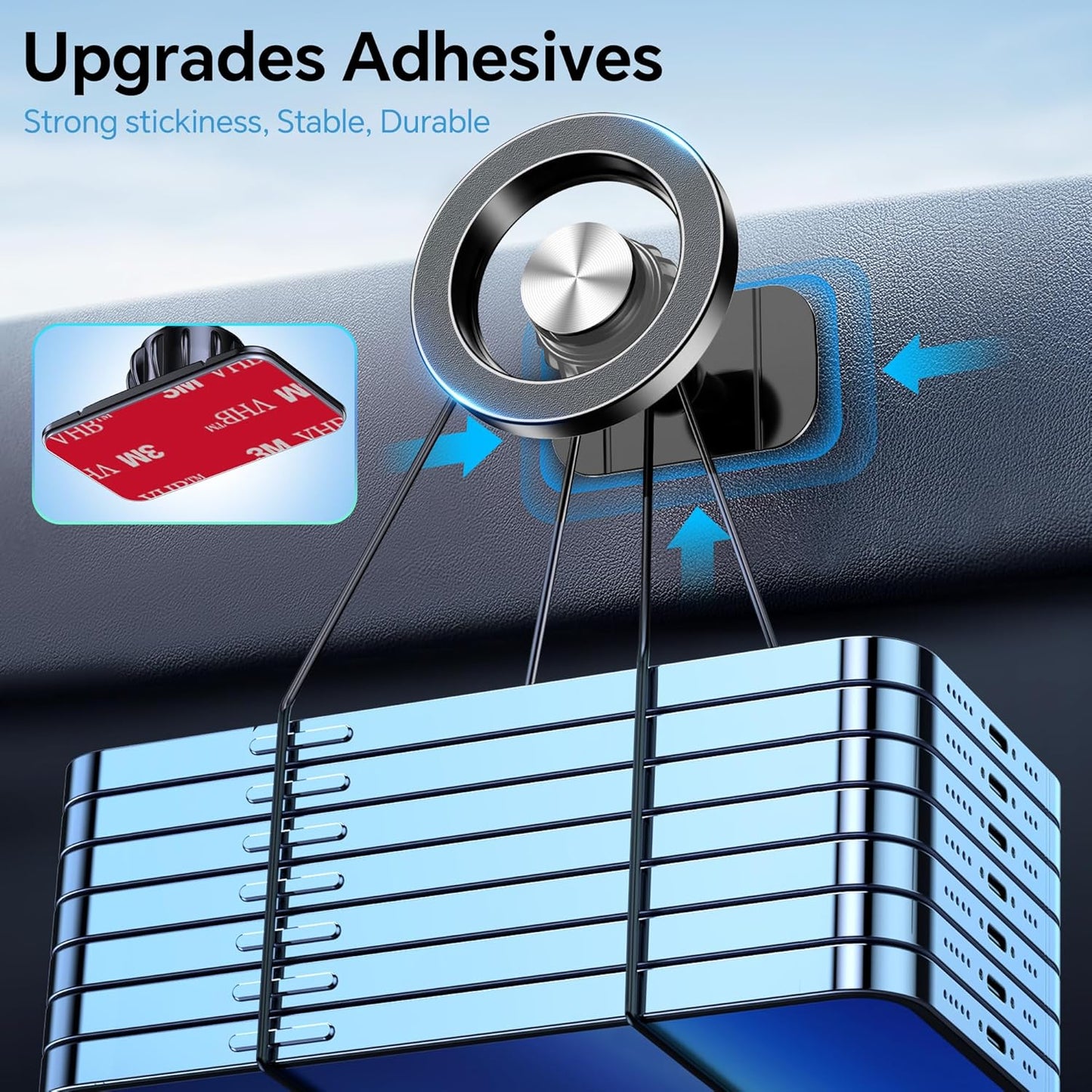 For Magsafe Car Mount【20 Strong Magnets 】Magnetic Phone Holder for Car Phone Holder Mount Dash【360°】Cell Phone Holder for Car Accessories,Car Mount for Iphone 16 Pro Max 15 14 13 12 plus Magsafe Cases