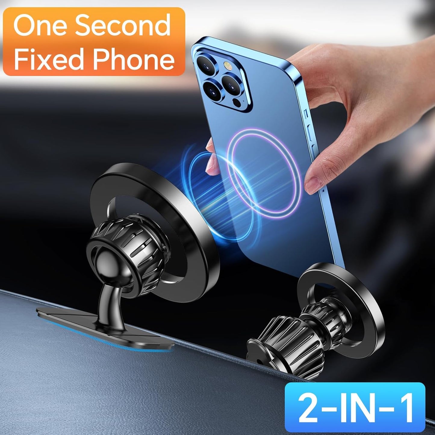 For Magsafe Car Mount【20 Strong Magnets 】Magnetic Phone Holder for Car Phone Holder Mount Dash【360°】Cell Phone Holder for Car Accessories,Car Mount for Iphone 16 Pro Max 15 14 13 12 plus Magsafe Cases