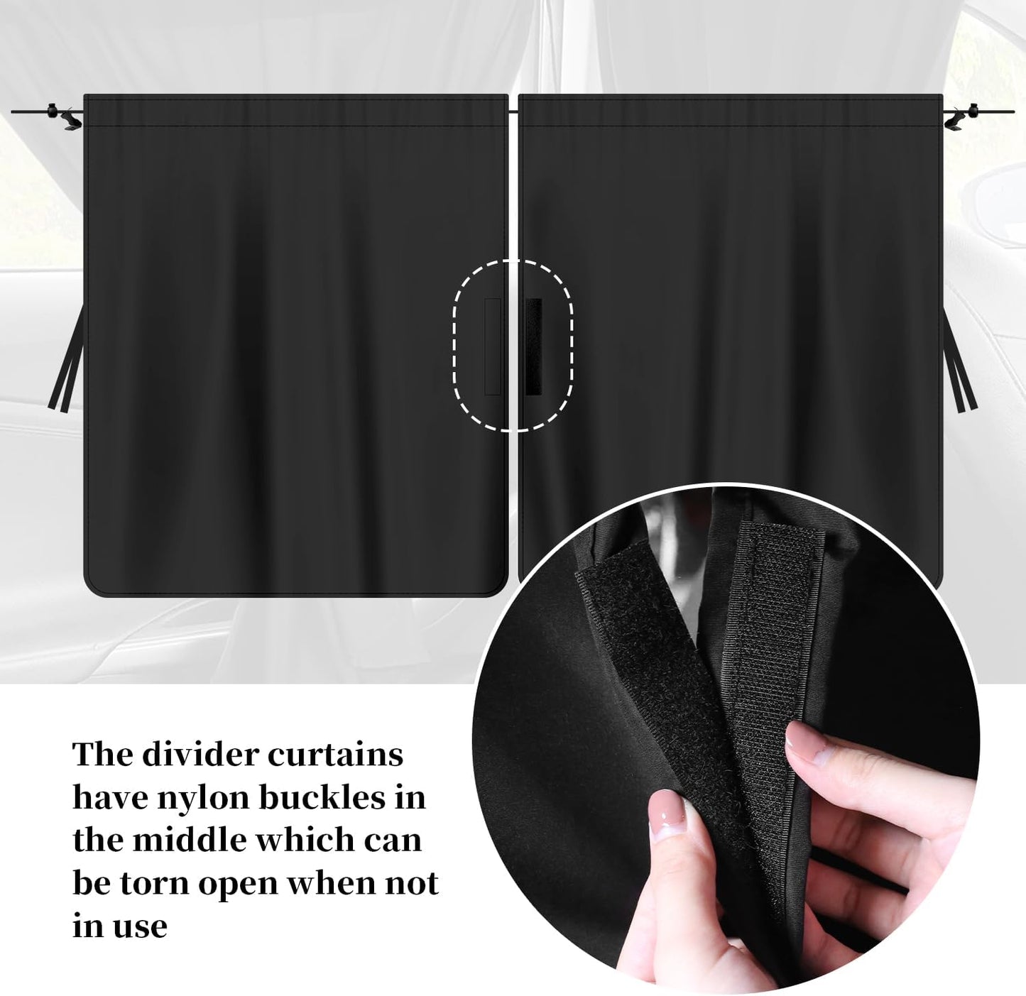 3PCS Car Black Out Window Covers Kit,Car Privacy Window Cover for Shading,Sun Protection and Privacy,Universal Sun Shade Car Camping Accessories for Most Cars Trucks Suvs