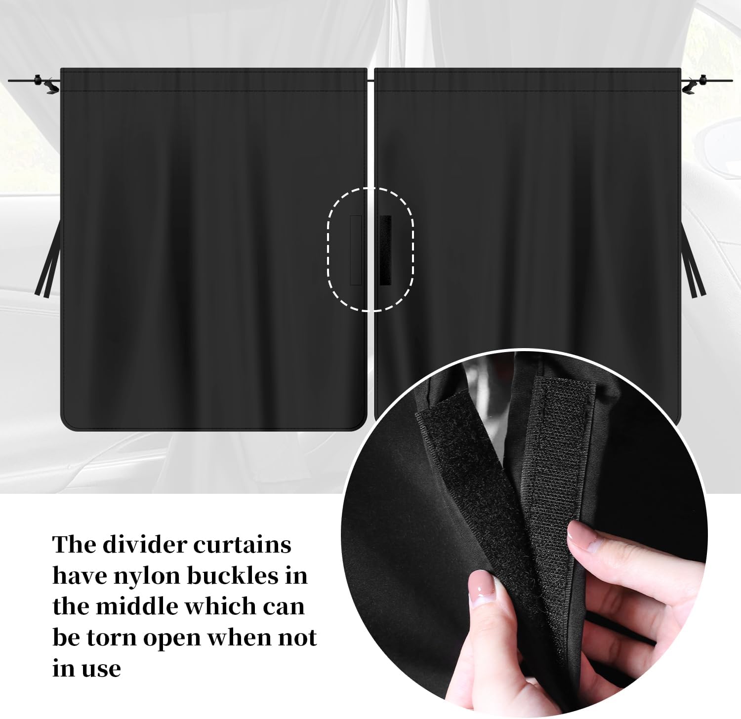 3PCS Car Black Out Window Covers Kit,Car Privacy Window Cover for Shading,Sun Protection and Privacy,Universal Sun Shade Car Camping Accessories for Most Cars Trucks Suvs